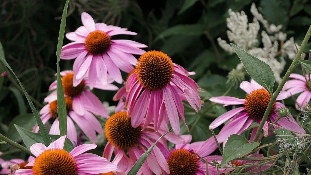 Descubre los Beneficios de la Equinácea para tu Salud, mostrando la planta de equinácea en flor, destacada por sus propiedades medicinales y beneficios para el sistema inmunológico.