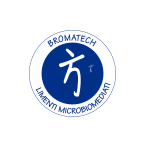 Logotipo de Bromatech, una empresa reconocida por su innovación en suplementos nutricionales y probióticos.