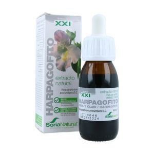 Extracto Natural de Harpagofito Soria Natural en frasco de 50 ml. Suplemento formulado para apoyar la salud articular y aliviar dolores musculares y articulares. Ideal para promover el bienestar en las articulaciones y reducir la inflamación