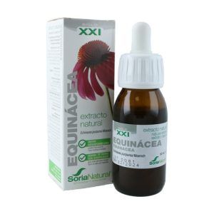 Extracto de Equinácea Soria Natural en frasco de 50 ml. Suplemento natural diseñado para fortalecer el sistema inmunológico y apoyar las defensas del organismo. Ideal para promover la salud general y ayudar en la prevención de resfriados y otras infecciones