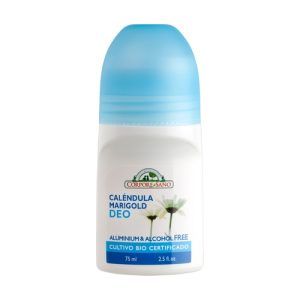 Desodorante Roll-On Caléndula y Salvia Corpore Sano en envase de 75 ml, un desodorante natural que combina caléndula y salvia para una protección suave y efectiva.