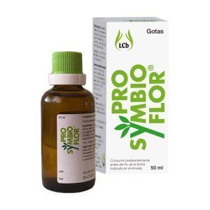 Prosymbioflor probiótico de Symbiopharm Cobas en envase de 50 ml. Suplemento líquido con probióticos para mejorar la salud digestiva y mantener el equilibrio intestinal. Contiene cepas específicas de bacterias beneficiosas que apoyan la flora intestinal, ayudan a mejorar la digestión y fortalecen el sistema inmunitario