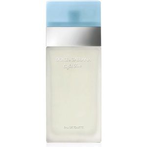 Light Blue de Dolce & Gabbana en envase de 100 ml, una fragancia femenina fresca y vibrante con notas cítricas y florales, presentada en un elegante frasco que evoca un estilo veraniego y sofisticado.