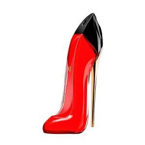 Very Good Girl de Carolina Herrera en envase de 50 ml, una fragancia femenina y audaz con notas frutales y florales, presentada en un elegante frasco de diseño distintivo.