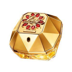 Lady Million Royal de Paco Rabanne en envase de 50 ml, una fragancia femenina que combina notas florales y frutales con un toque de lujo, presentada en un elegante frasco con diseño inspirado en una joya que refleja su sofisticación y estilo.